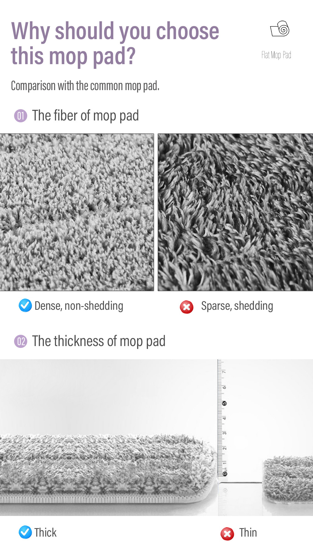 Supamop Handfree Cleaning Flat Mop Head-5